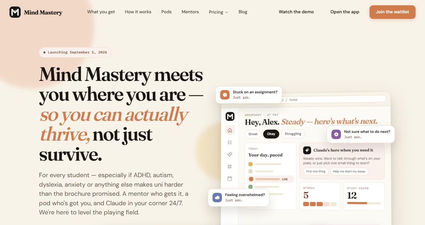 Mind Mastery — screen 1 of 3